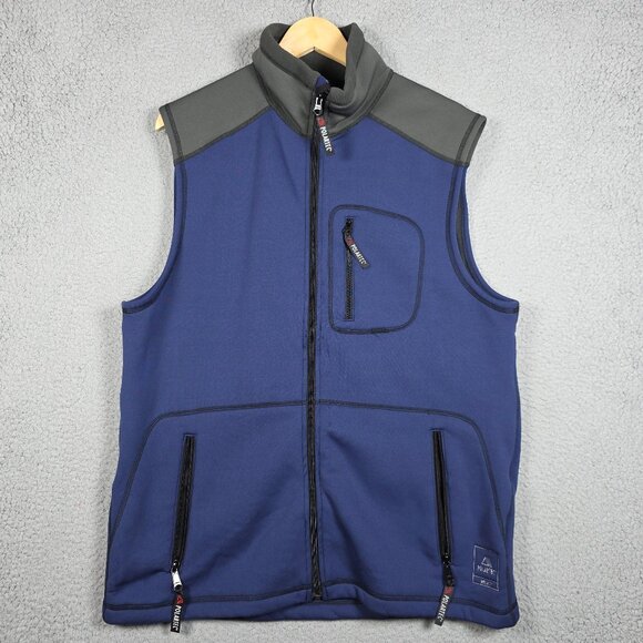 Polartec Vest Mens Size XL Navy Gray Full Zip Fleece Tactical Fleece Utility - Picture 1 of 14
